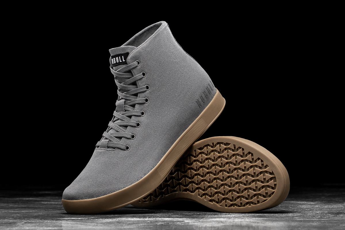 Nobull High-Top Canvas Men's Trainers Dark Grey | Australia (YP9163)